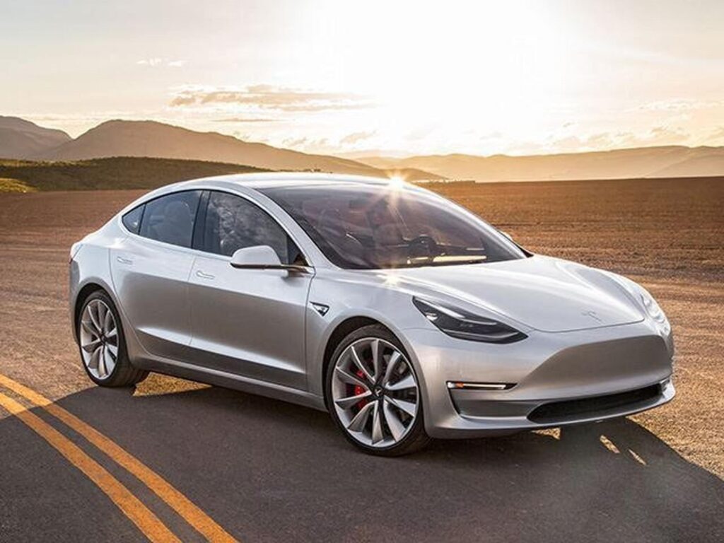 Tesla model 3 silver