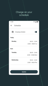 EVbox app - planlæg opladning