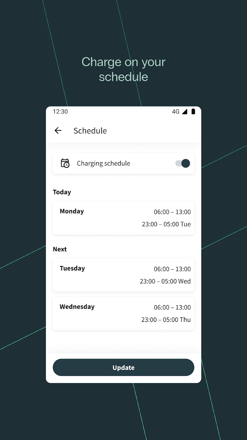 EVbox app - planlæg opladning