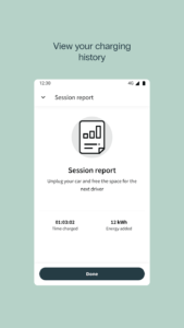 Elvi app - opladningshistorik