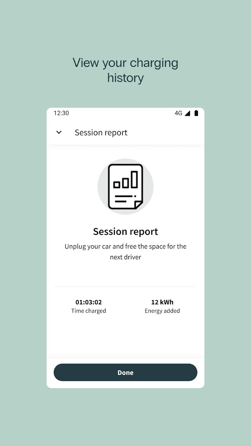 Elvi app - opladningshistorik