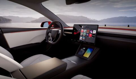 Tesla model 3 førersæder hvid kabine - 2024 Model 3 årgang