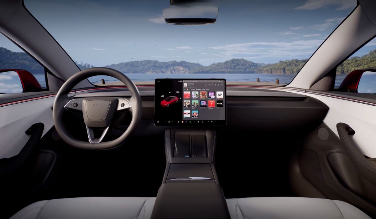 Tesla model 3 forsæder sort kabine - 2024 Model 3 årgang Tesla model 3 forsæder sort kabine - 2024 Model 3 årgang