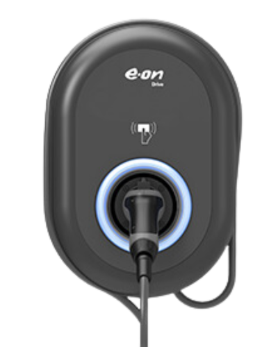 EVbox Elvi sort eON ladeboks til leje er en Vestel EVC04 ladestander