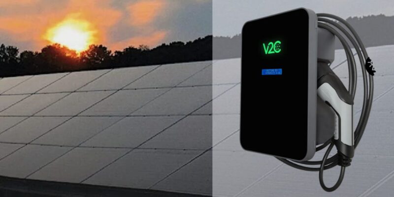 V2C Trydan er lavet til opladning af elbilen med solcellestrøm V2C Trydan er lavet til opladning af elbilen med solcellestrøm