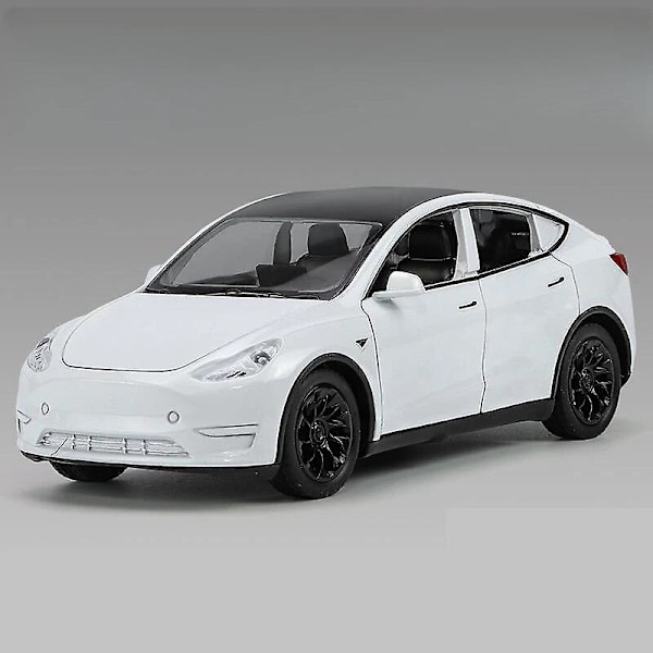 1/32 Tesla Model Y SUV Legetøjsbil Model Diecast Legering Metal Miniatur Lyd & Lys Træk Tilbage 1:32 Samling Gave Til Dreng Børn