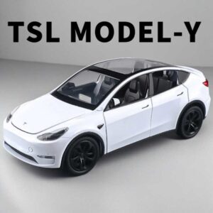 1/32 Tesla Model Y SUV Legetøjsbilmodel, Die-cast Legering Metal Lyd og Lys Træk Tilbage 1:32 Serie Gave til Drenge Børn