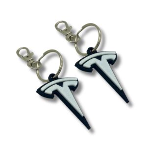 2x Nøglering Clip On & Go karabinhage nøglering til Tesla