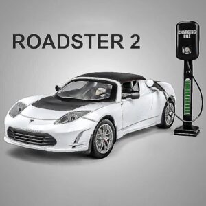1:24 Tesla Roadster Model Y Model 3 Tesla Model S Legetøjsbil i Metal med Lyd og Lys - Samleobjekt til Børn - Fødselsdagsgave