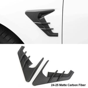 2 stk. Bilsidekamera beskyttelsesdæksler Kit Dekorationsmærkat Biltilbehør til Tesla Model 3 Highland Moel Y Juniper 2024-2025