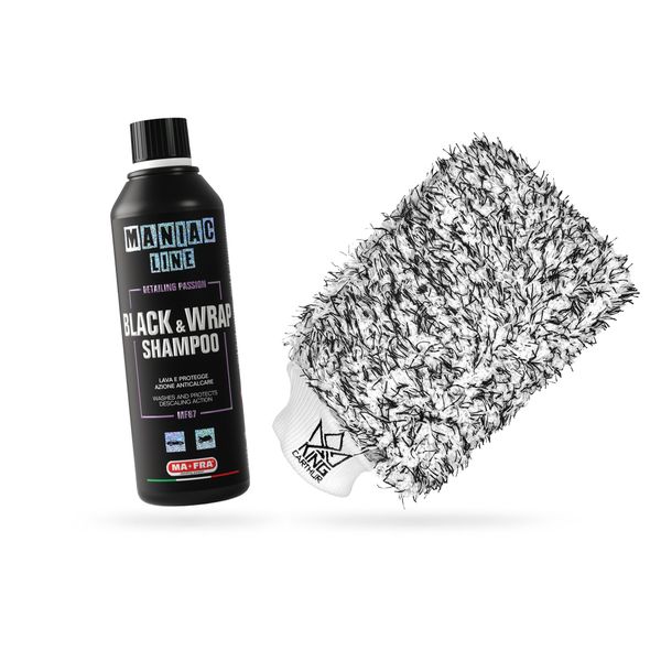 Bilshampoo Mafra Maniac Black&Wrap Shampoo, 500 ml, 500 ml + Wash mitt