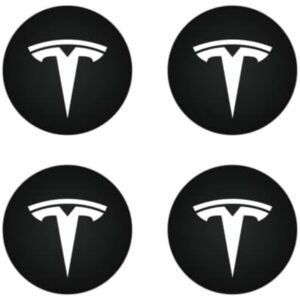 Hjulkapsler (4 stk.) til KAVANIC Tesla Model Y Model 3 Modifikation Cover (sort/mat sort)
