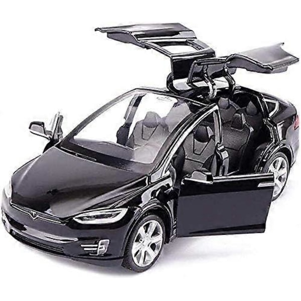1:32 Legering Tesla X90 Modelbil Træk Tilbage Elektroniske Legetøj med Lys og Musik, Die-Cast Bil Legetøj Kompatibel med Tesla Model X, til Tesla Elskere Samle