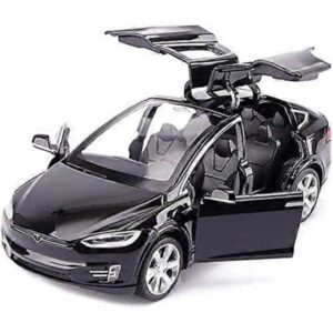 1:32 Legering Tesla X90 Modelbil Træk Tilbage Elektroniske Legetøj med Lys og Musik, Die-Cast Bil Legetøj Kompatibel med Tesla Model X, til Tesla Elskere Samle