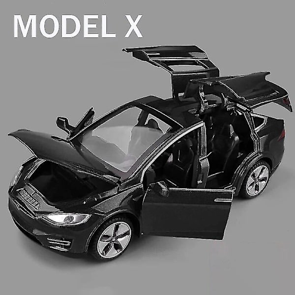 1:32 Tesla Model X Model 3 Model S Model Y Legerings Bilmodel Diecasts Legetøjsbil Lyd Og Lys Børnelegetøj Til Børn Gaver Drengelegetøj{KDO}