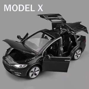 1:32 Tesla Model X Model 3 Model S Model Y Legerings Bilmodel Diecasts Legetøjsbil Lyd Og Lys Børnelegetøj Til Børn Gaver Drengelegetøj{KDO}