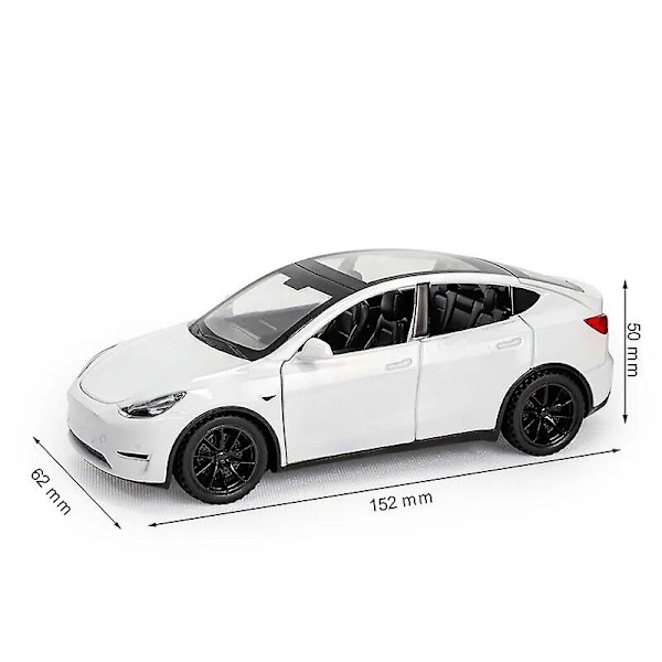 1/32 Tesla Model Y SUV Legetøjsbil Model, Diecast Legering Metal Miniature Lyd & Lys Tilbage Træk 1:32 Samling Gave, Til Dreng Børn