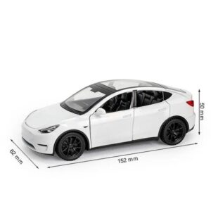 1/32 Tesla Model Y SUV Legetøjsbil Model Støbt Legering Metal Miniature Lyd & Lys Træk Tilbage 1:32 Samling Gave til Drenge Tesla Model Y