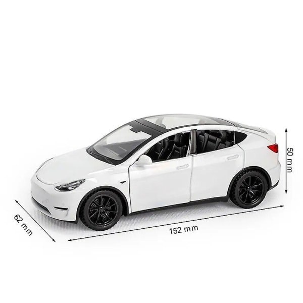 1/32 Tesla Model Y SUV Legetøjsbil Model Støbt Legering Metal Miniature Lyd & Lys Træk Tilbage 1:32 Samling Gave til Drenge Tesla Model Y