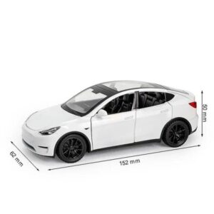 1/32 Tesla Model Y SUV Legetøjsbil Model Støbt Legering Metal Miniature Lyd & Lys Træk Tilbage 1:32 Samling Gave til Drenge Tesla Model Y