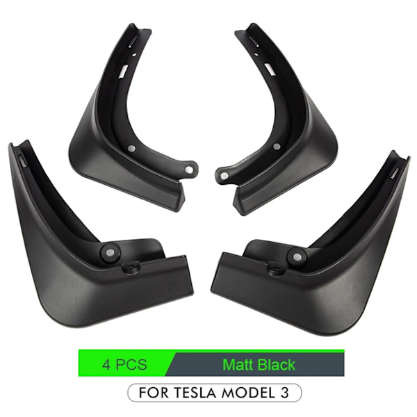 4 stk. stænkskærme til Tesla Model 3 Forreste Bageste Stænkskærm Fender Kit