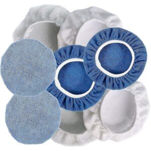 8 stk. 230-250 mm Mikrofiber Poleringshætte Poleringspude Bilpoleringshætter Poleringshættesæt Til Polering Voksning Polering