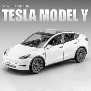 1:24 Tesla Model S Model 3 Tesla Model Y Legering Støbt Legetøjsbil Model Lyd Og Lys Børnelegetøj Samlerobjekter Fødselsdagsgave Boris