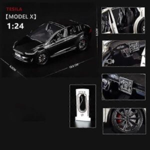 1:24 Tesla Model S Model 3 Tesla Model Y Legering Støbt Legetøjsbil Model Lyd Og Lys Børnelegetøj Samlerobjekter Fødselsdagsgave Boris