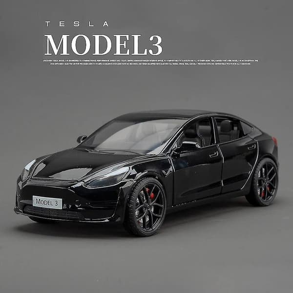 1:24 Tesla Roadster Model Y Model 3 Tesla Model S Legering Legetøjsbilmodel Lyd og lys Børnelegetøj Samleobjekt Fødselsdagsg gave