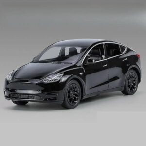 1/32 Tesla Model S Legetøjsbil Model, Trykstøbt Legering Metal Miniature Lyd & Lys Træk Tilbage 1:32 Samling Gave Til Drengebørn