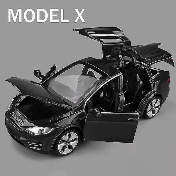 1:32 Tesla Model X Model 3 Model S Model Y Legerings Bilmodel Diecasts Legetøjsbil Lyd Og Lys Børnelegetøj Til Børn Gaver Drengelegetøj{KDO}