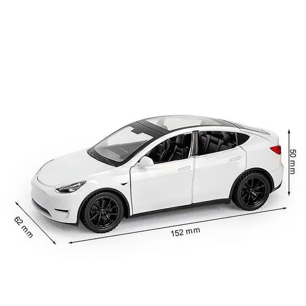 1/32 Tesla Model Y SUV Legetøjsbil Model, Diecast Legering Metal Miniature Lyd & Lys Tilbage Træk 1:32 Samling Gave, Til Dreng Børn