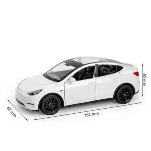 1/32 Tesla Model Y Suv Legetøjsbil Model, Støbt Legering Metal Miniature Lyd & Lys Træk Tilbage 1:32 Samling Gave, Til Dreng Børn