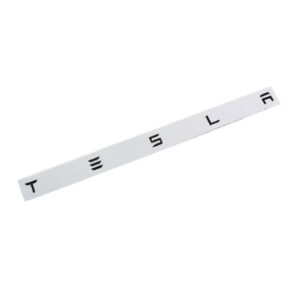 3D mat sort Tesla tekst bagklap emblem
