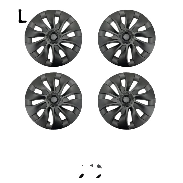 Hjulnavskapsel til Tesla Model 3, Mat Sort, Nem Installation,Matte sort