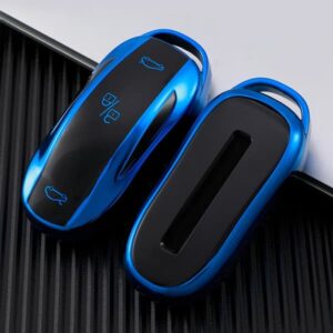 TPU etui til Tesla Model 3 Model X Model S Model Y Taske Cover Nøglebeskytter blu[GKS]