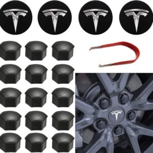 Tesla Hjulkapsler Center Cap Sæt Hjulmutterdæksler Center Modificeringsdæksler Til Model Y Model 3 Model S Model X