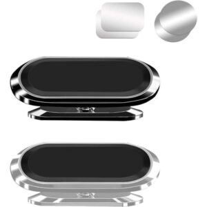 Pieces Magnetisk Biltelefonholder, Supermagnet 360° Justerbar Mobiltelefonholder, Skridsikker Smartphoneholder til Universalbil (Sort & Sølv)