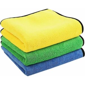 Bil mikrofiberklude pakke med 3, 60 x 30 cm ultraabsorberende mikrofiberklude - hurtigtørrende, genanvendelige til rengøring, bilpolering eller hjemmebrug