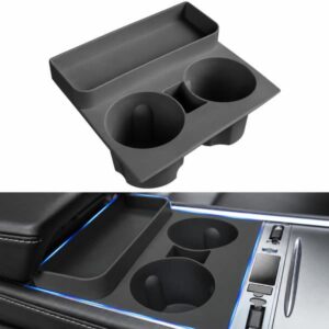 Kopholdere til Tesla Model Y/3, Center Console Insert Tray Organizer Grey