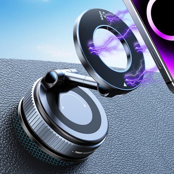 Opgraderet 360° Nano Gel Vakuum Magnetisk Telefonholder, Sugekop Telefonholder Kompatibel med Bil/iPhone 16 Pro Max
